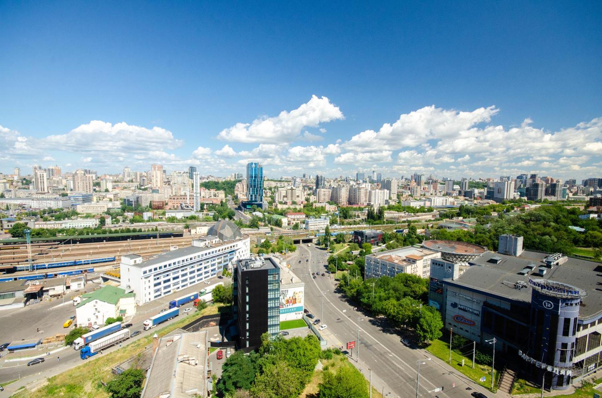 Petrovdom 205-206 Panoramic City View Apartments At Rc Kvartet, Central Railway Station Kyiv Exterior photo